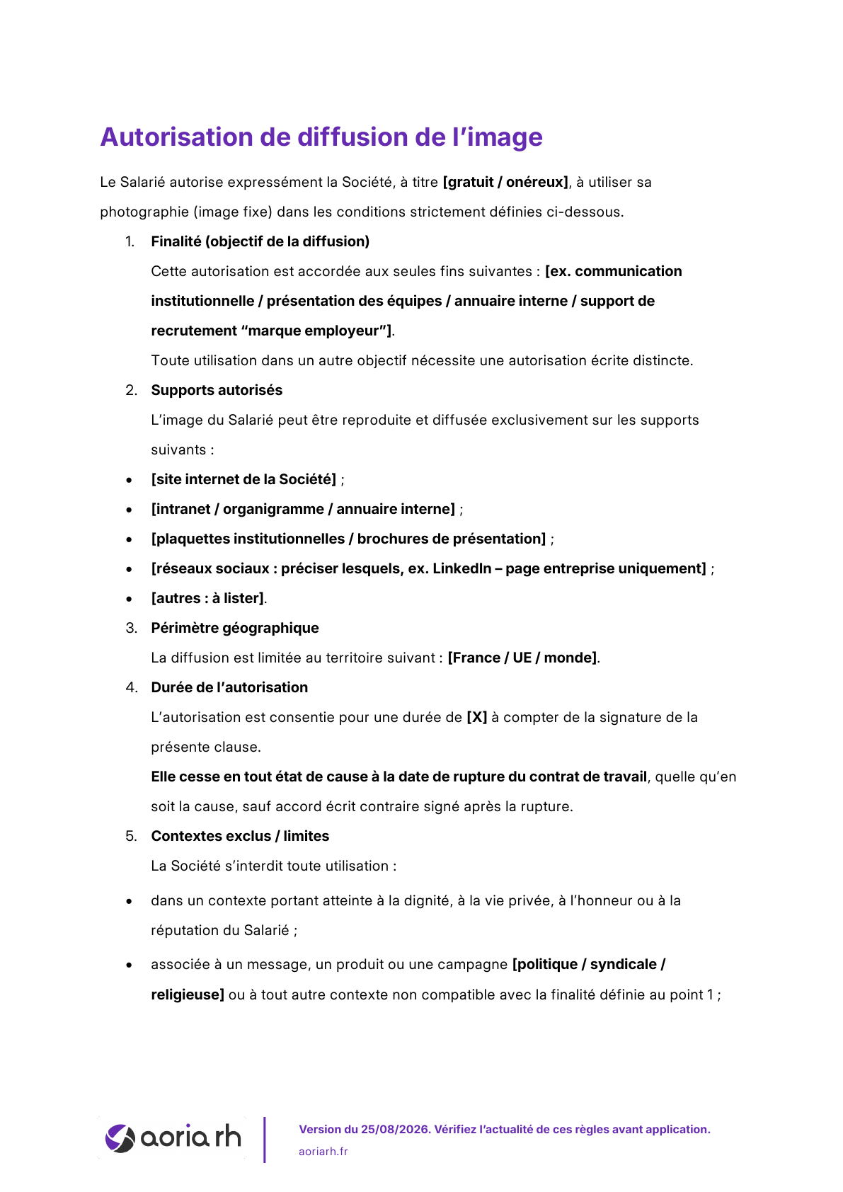 Page 1 sur 2 — Autorisation de diffusion de l’image