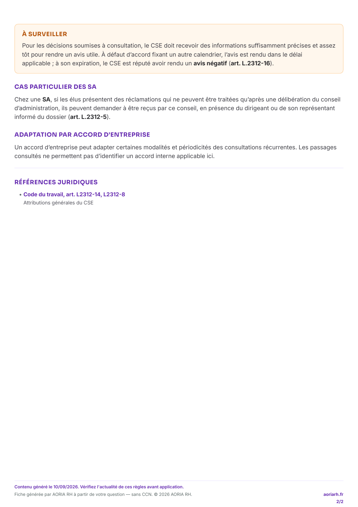 Page 2 sur 2 — Consultation préalable du CSE