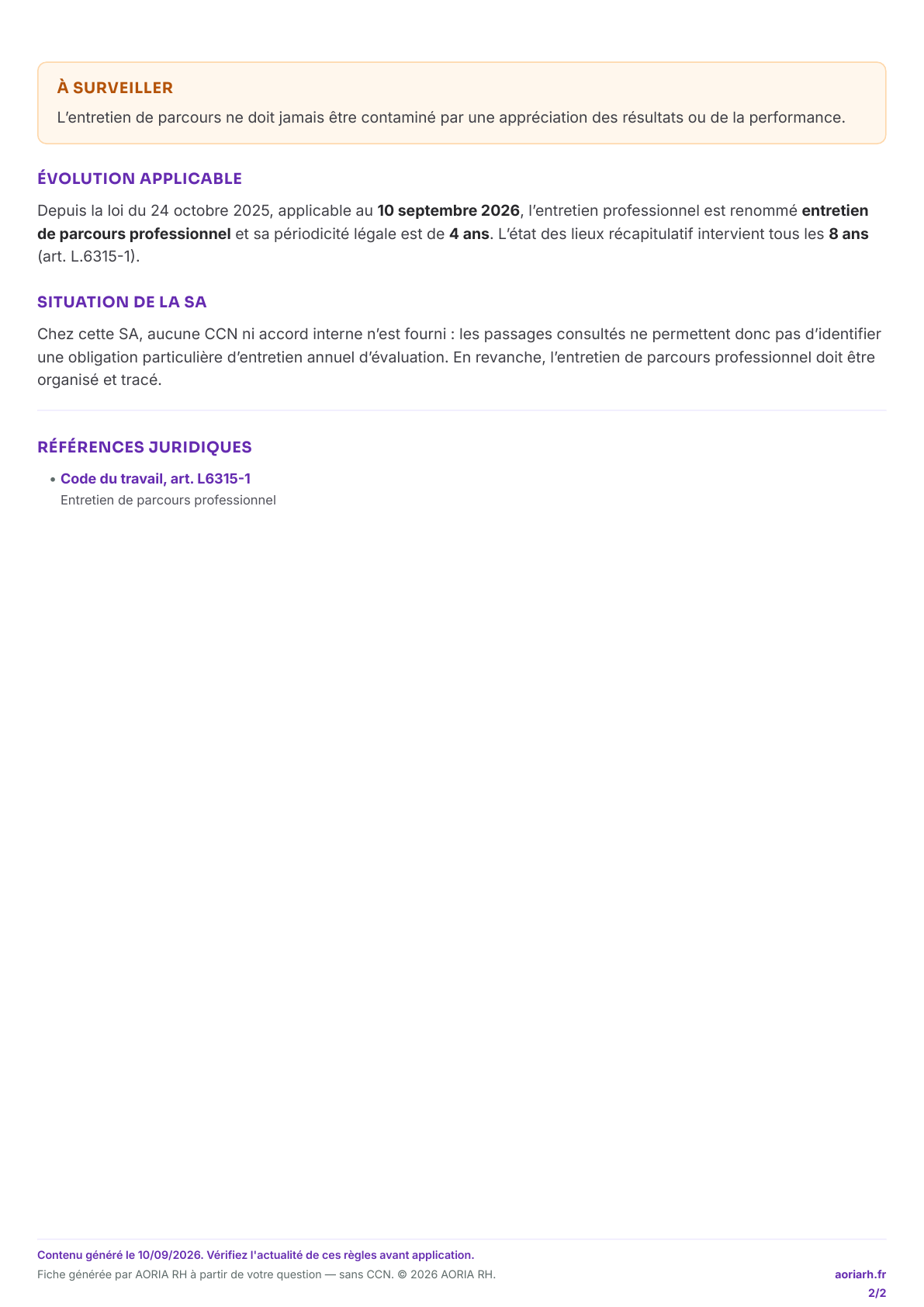 Page 2 sur 2 — Deux entretiens aux finalités distinctes