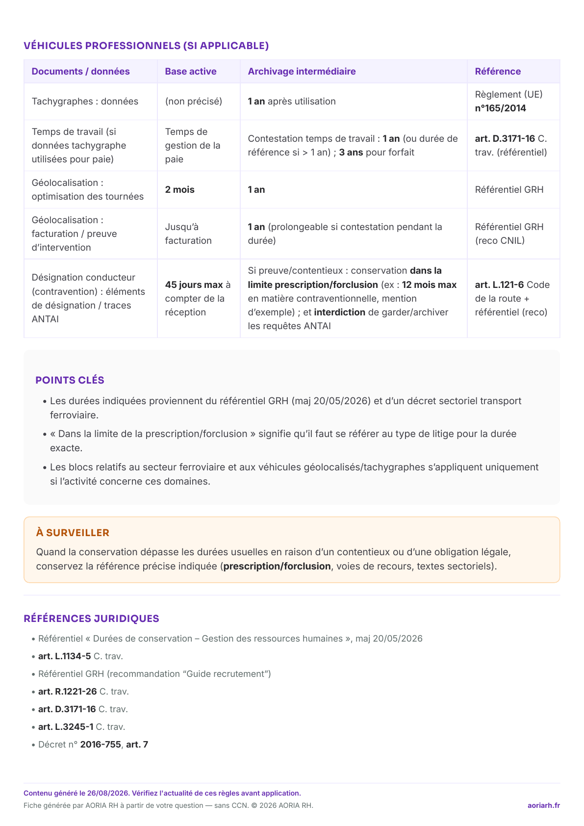 Page 4 sur 5 — Durées de conservation des documents RH