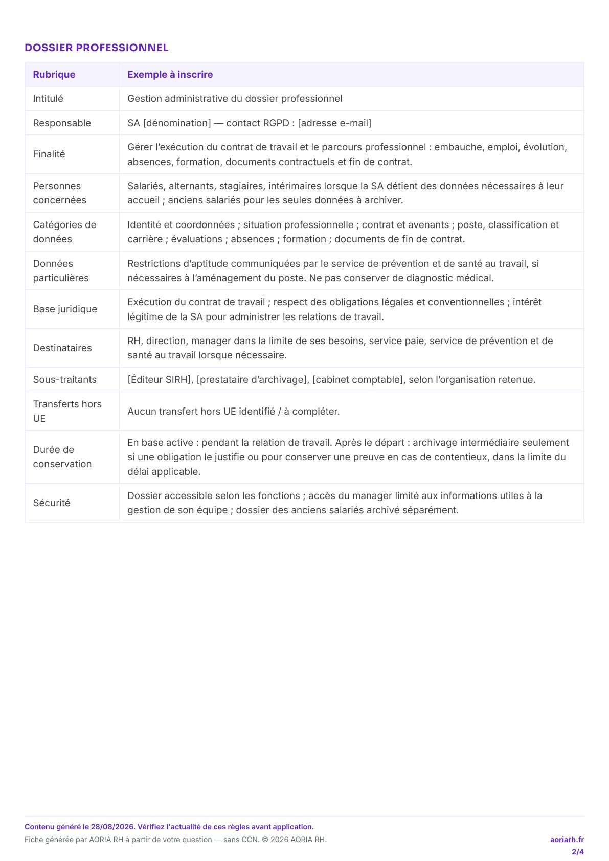 Page 2 sur 4 — Exemples de fiches RH