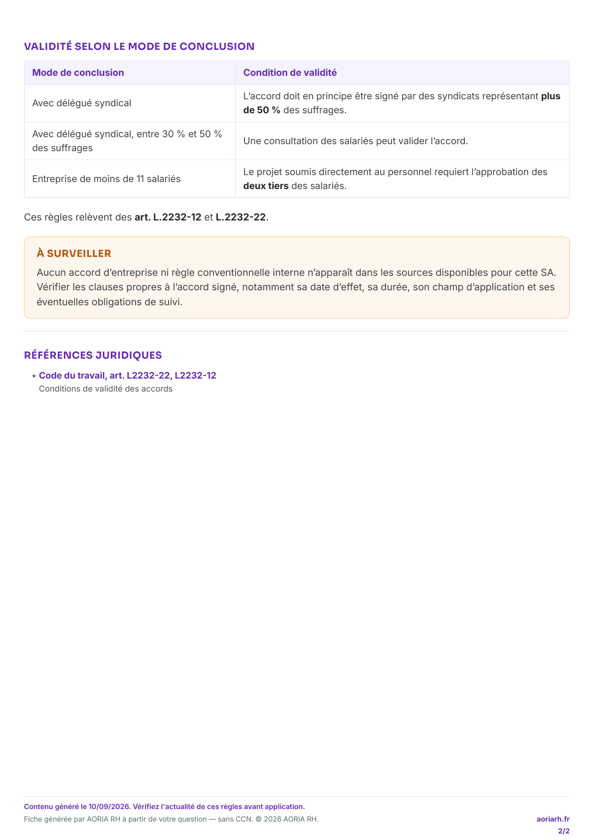 Page 2 sur 2 — Formalités après un accord d’entreprise