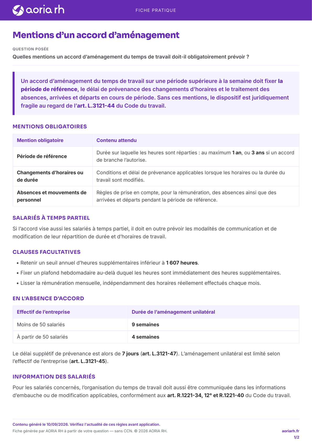 Page 1 sur 2 — Mentions d’un accord d’aménagement