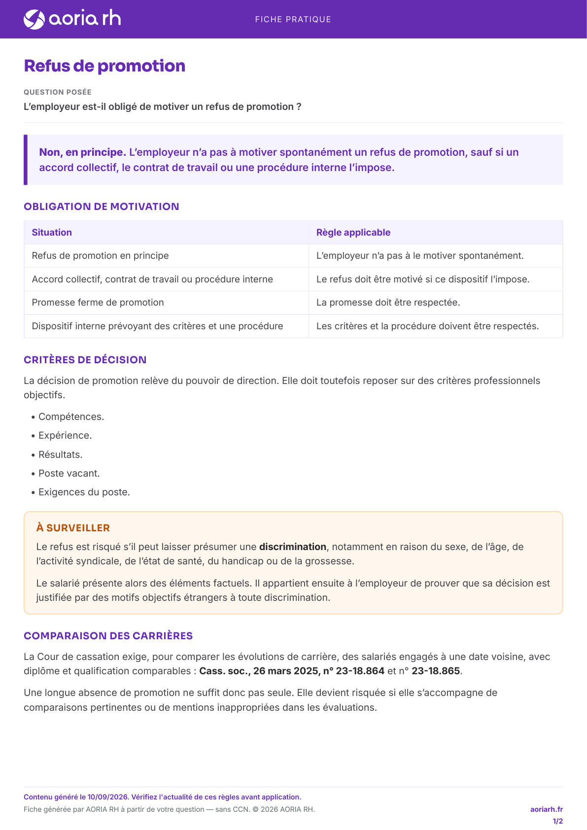 Page 1 sur 2 — Refus de promotion