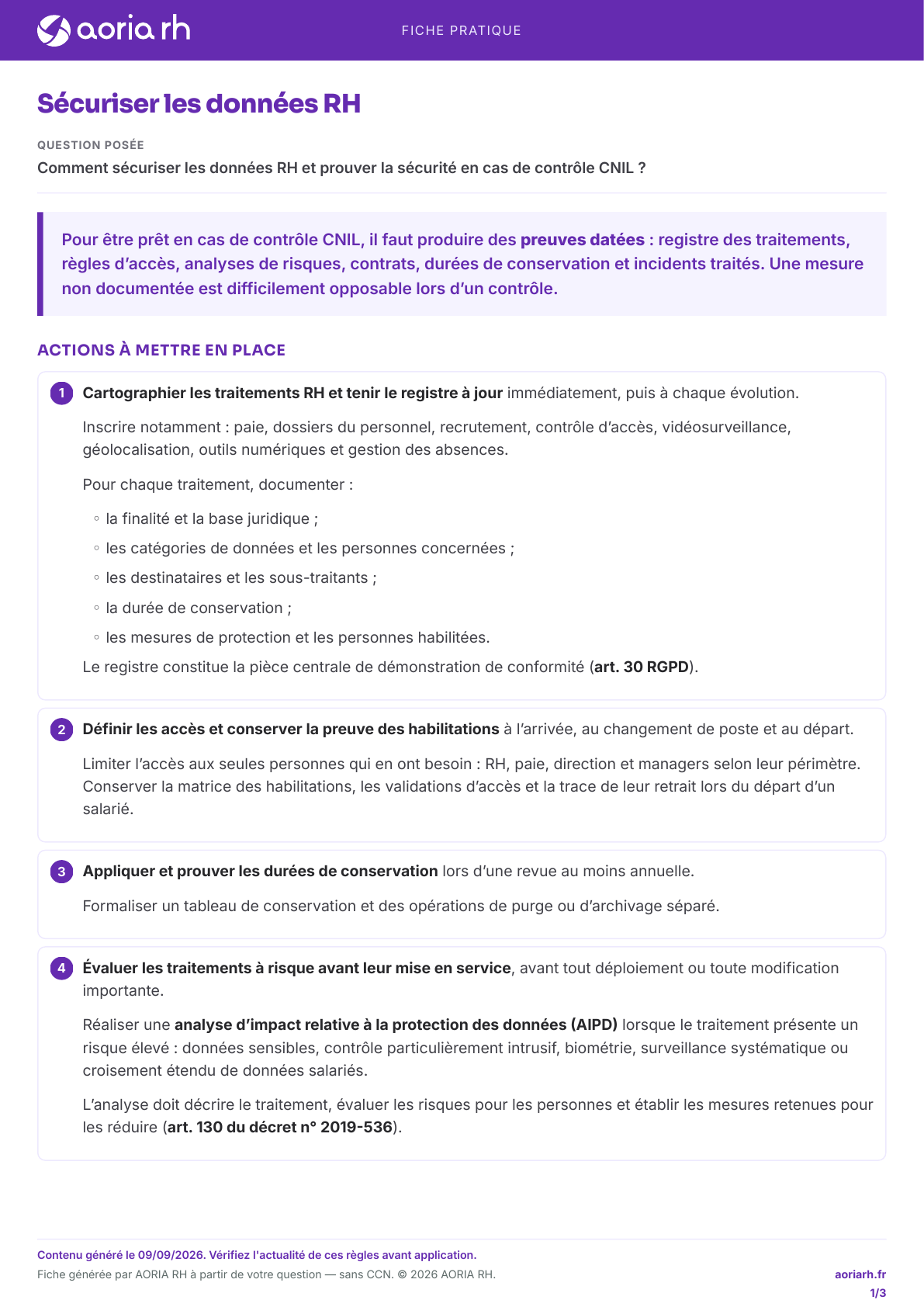 Page 1 sur 3 — Sécuriser les données RH