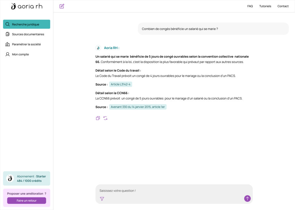 Solution juridique droit du travail